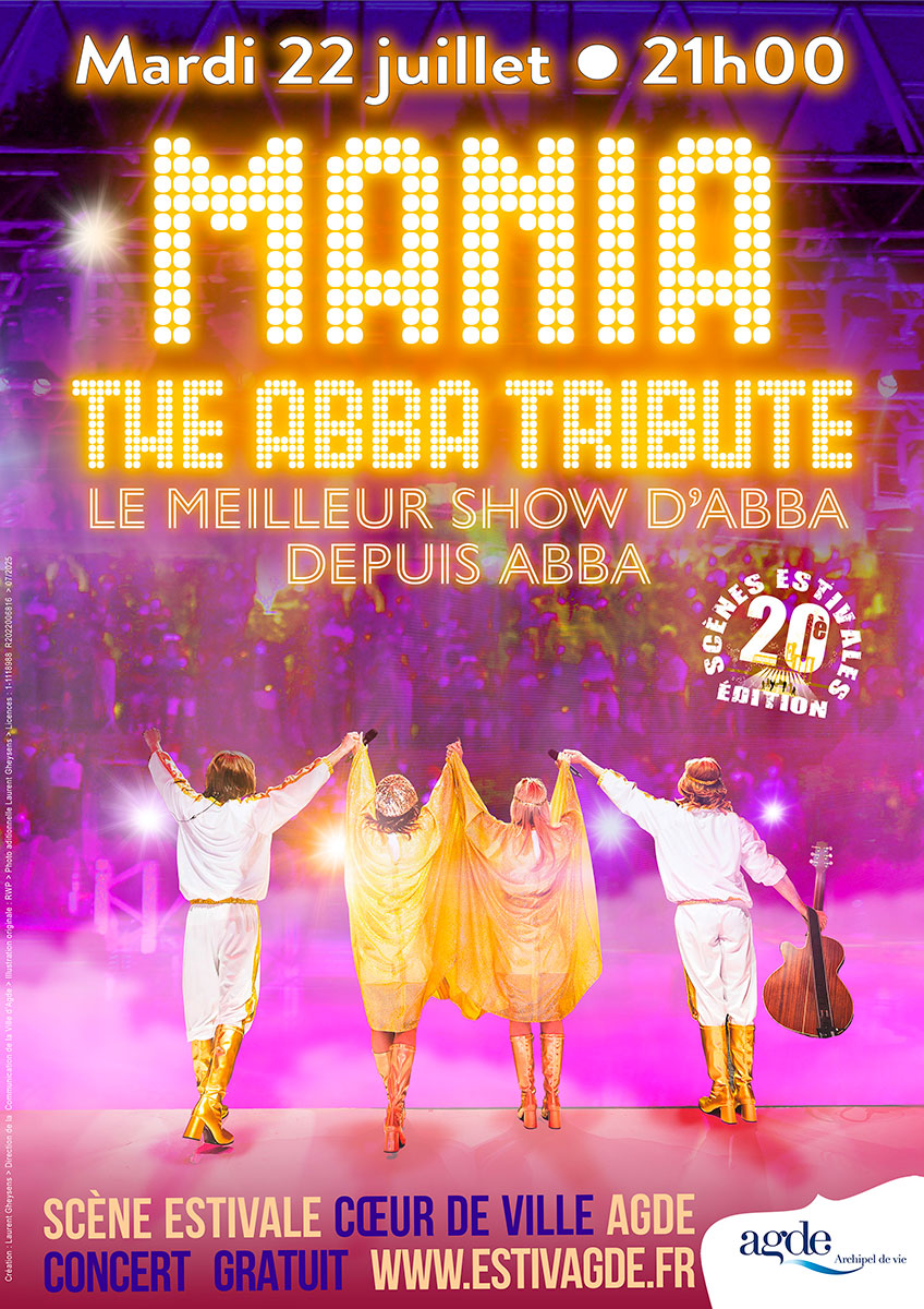 Mania The Abba tribute en concert sur la Scène Flottante d'Agde le 22 juillet 2025