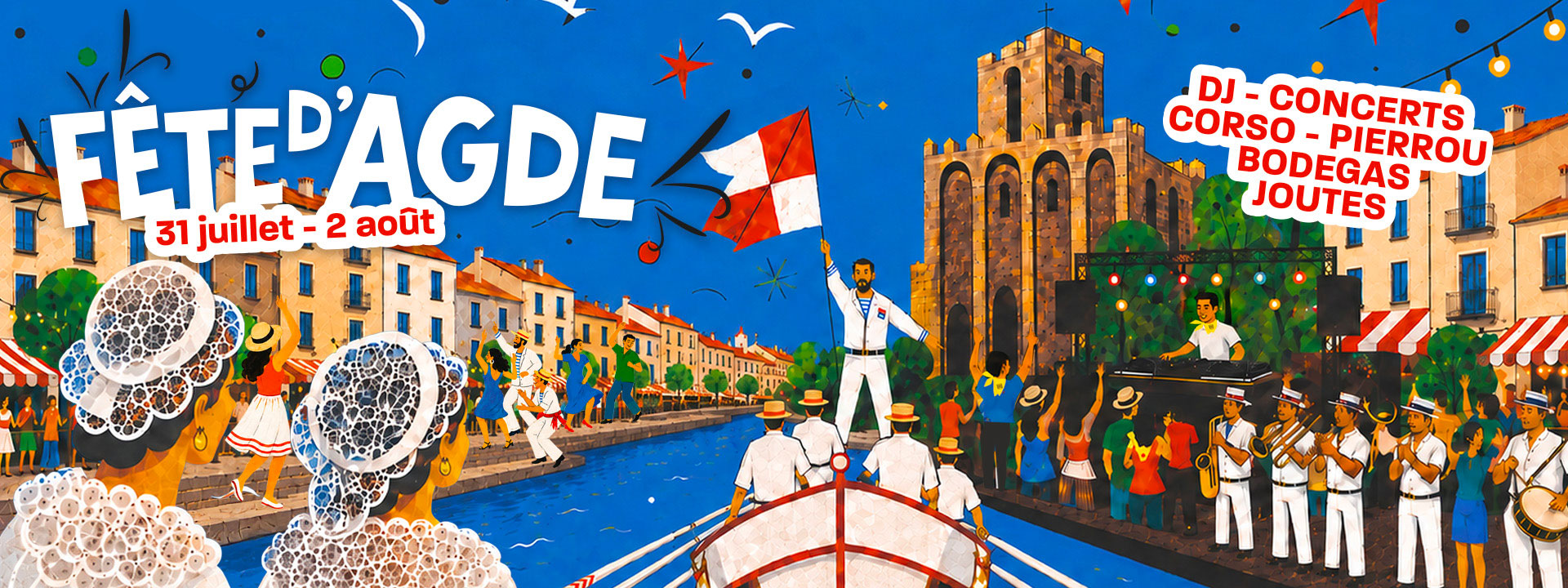 Affiche Fête d'Agde, du 31 juillet au 2 août