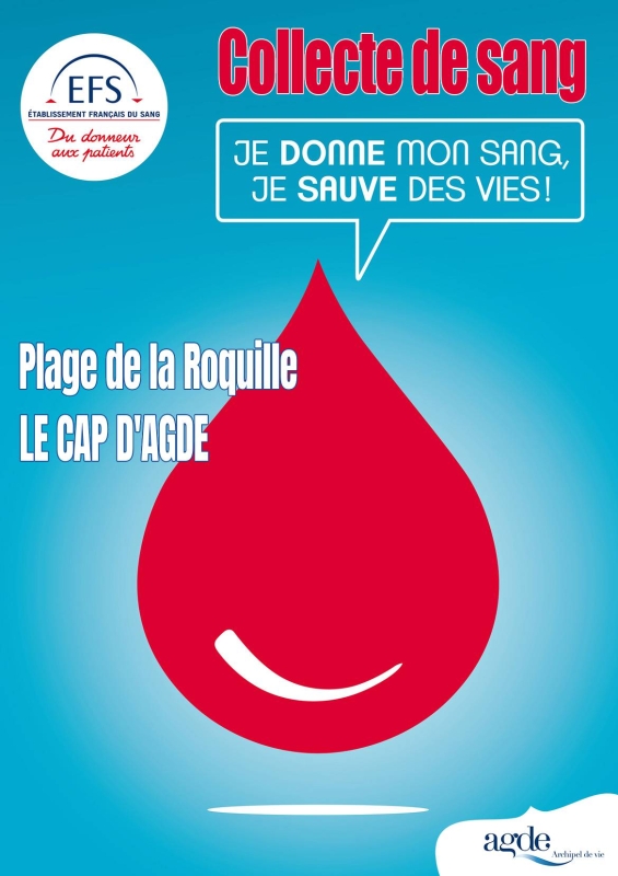Collecte de sang sur la plage
