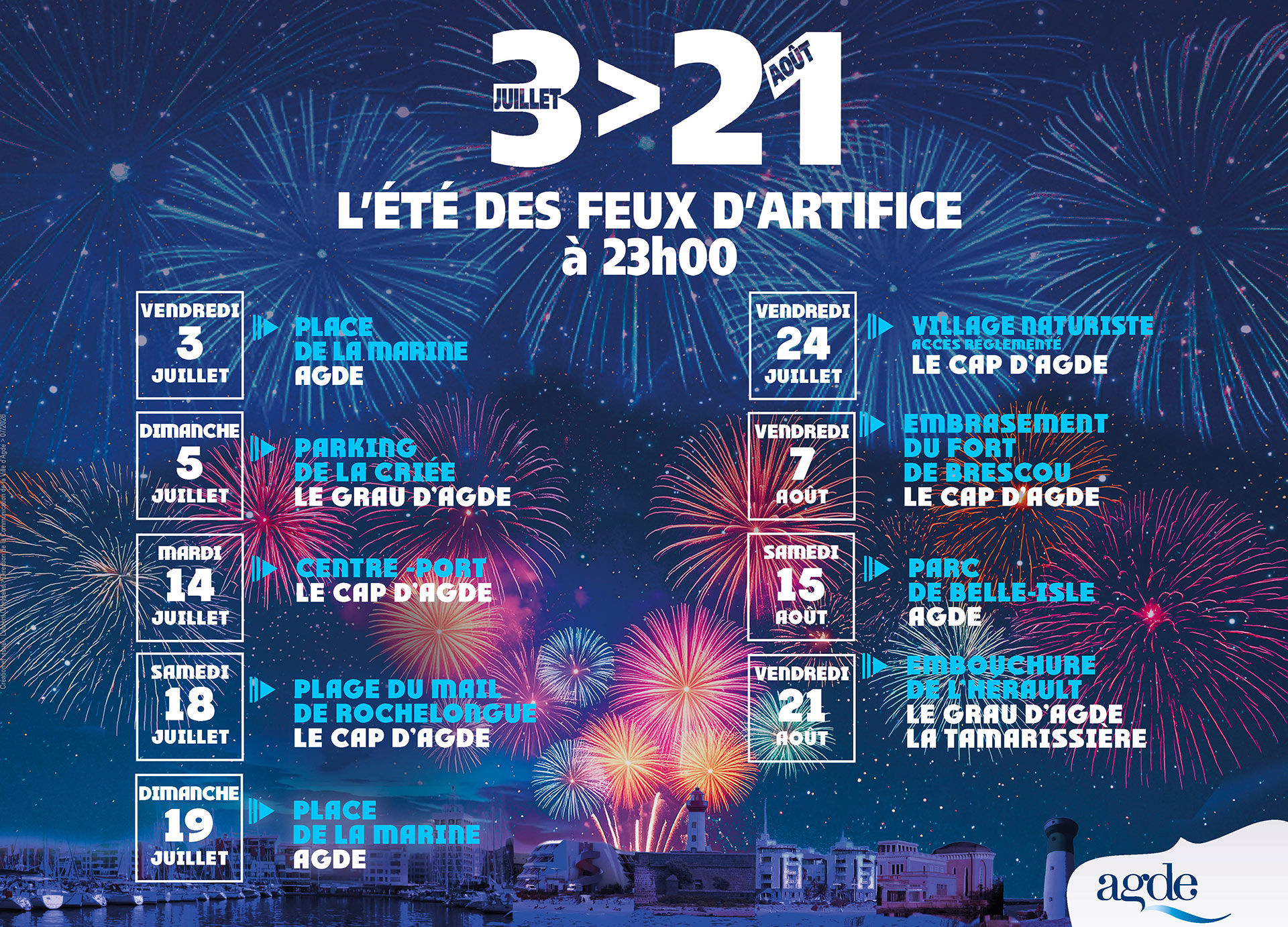Affiche L'été des feux d'artifice 2026
