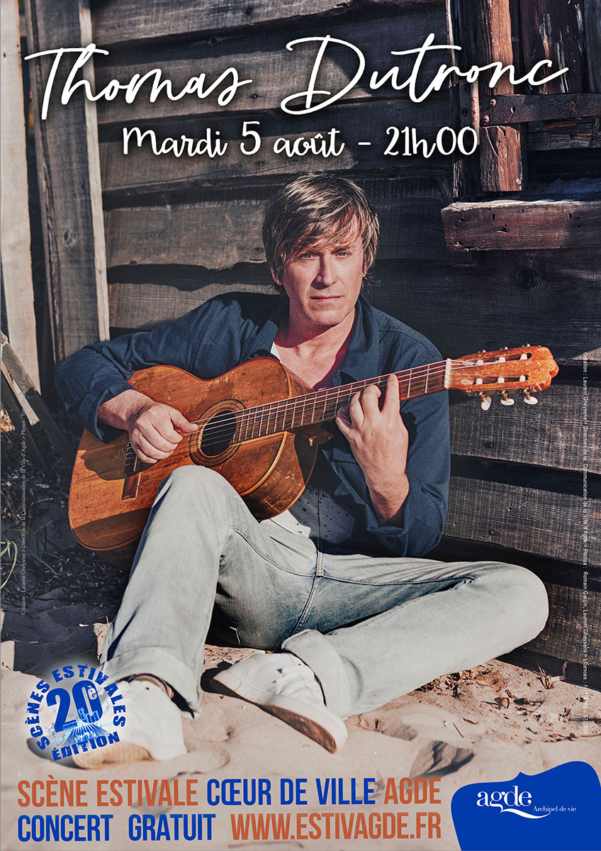 Thomas Dutronc en concert sur la Scène Flottante d'Agde le 5 août 2025